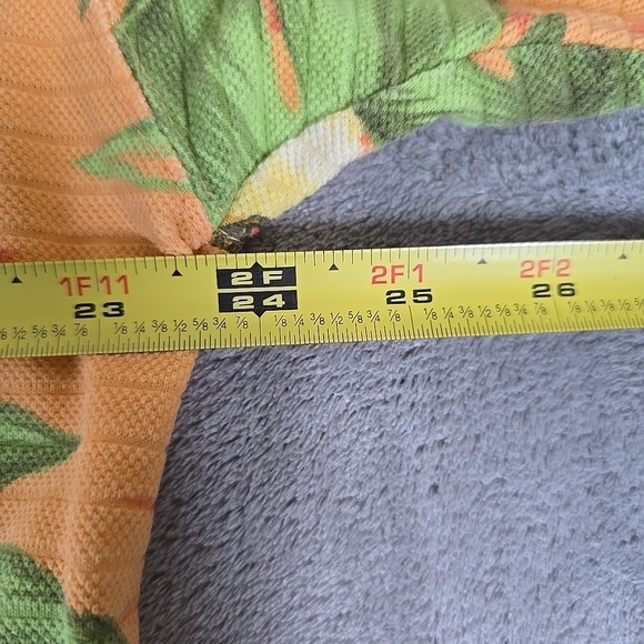 Caribbean Joe Shirt Mens‎ L  Floral Hawaiian Short Sleeve Pullover Polo Casual - Picture 5 of 6